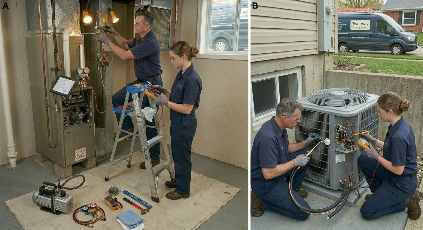 hvac system change outs replacement service in bloomington